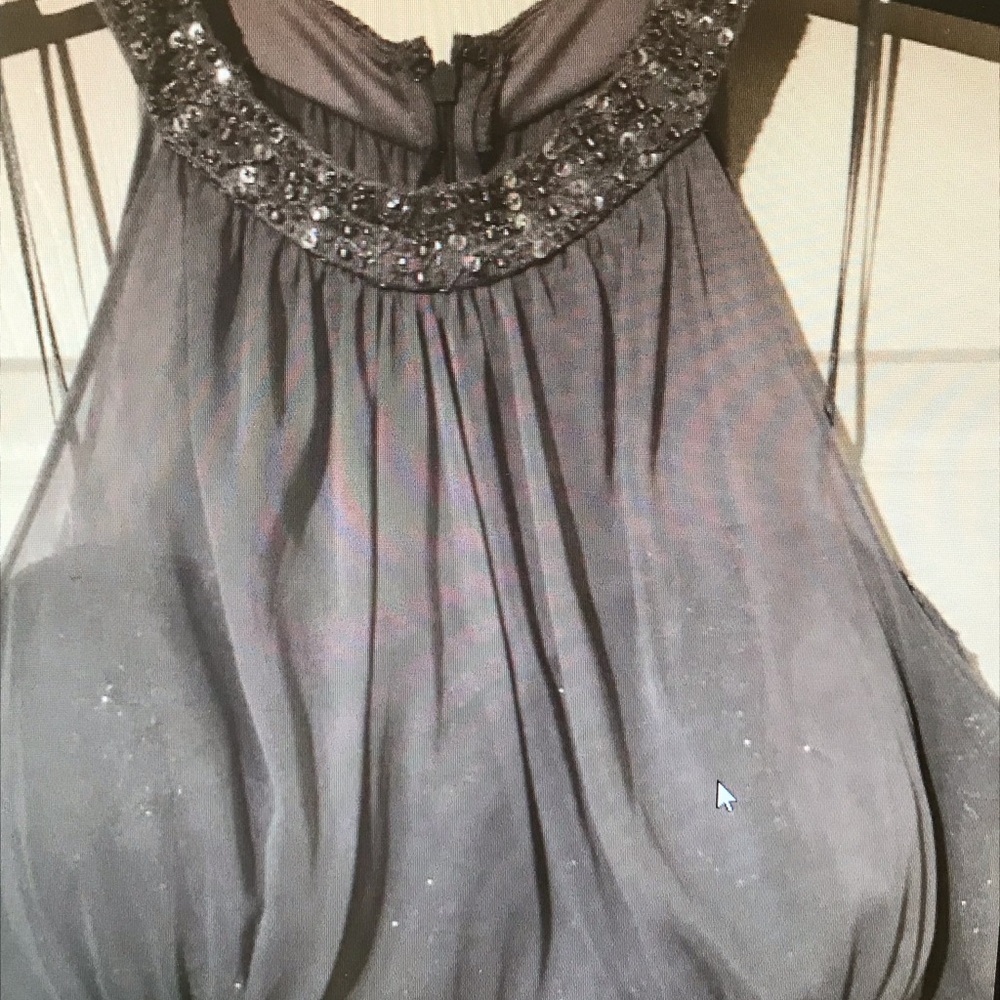 Nightway Lace Halter Gown
